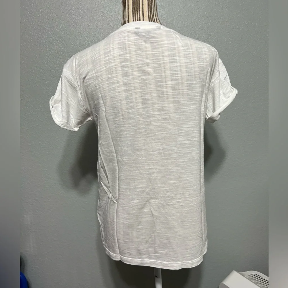 Banana Republic | white shirt sleeve blouse cuffed sleeve xsmall
